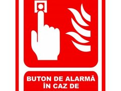 Placuta cu buton de alarma in caz de incendiu